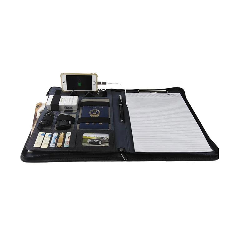 Вместительное портфель из искусственной кожи на молнии премиум-класса, деловое портфель формата а4 для путешествий с внешним аккумулятором и несколькими карманами