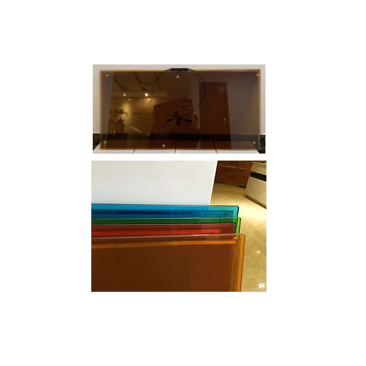 Photovoltaic Red Blue Black Glass Cdte Thin Film Transparent Solar Panel For Window