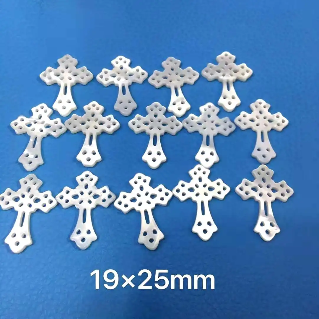 cross shape  shell beads white shell mother of pearl bead  for DIY jewelry