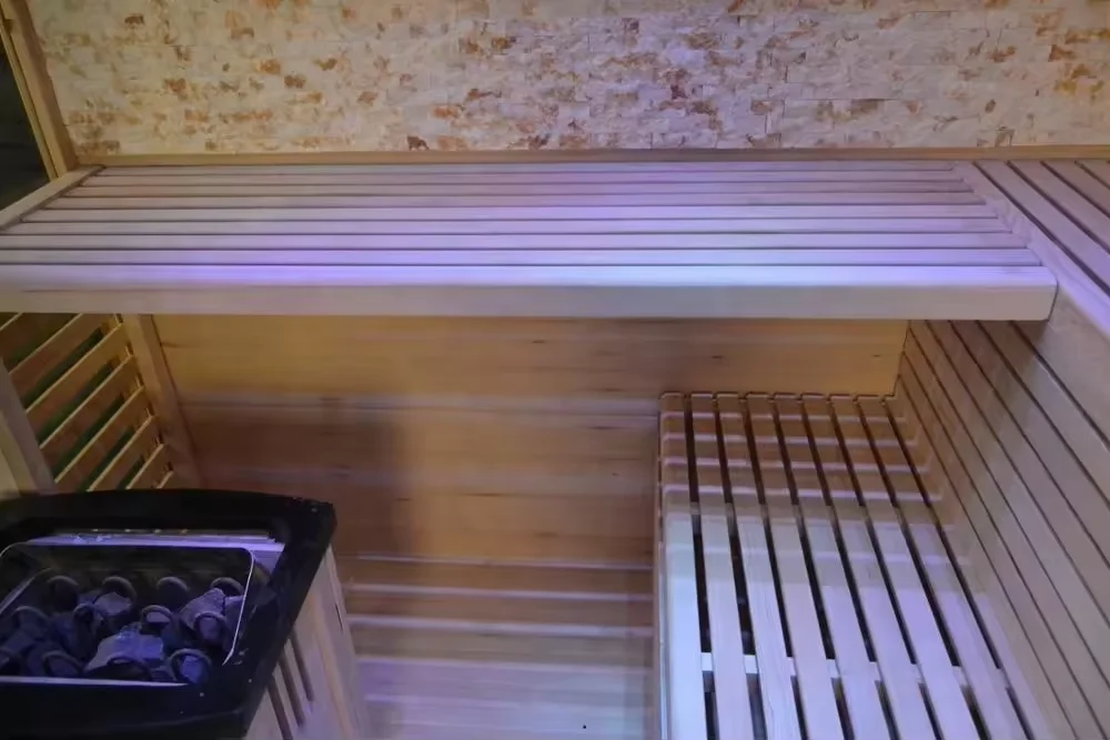 2024 High Quality Traditional Steam Sauna Hemlock Ozone Steam Sauna for 4-5 person