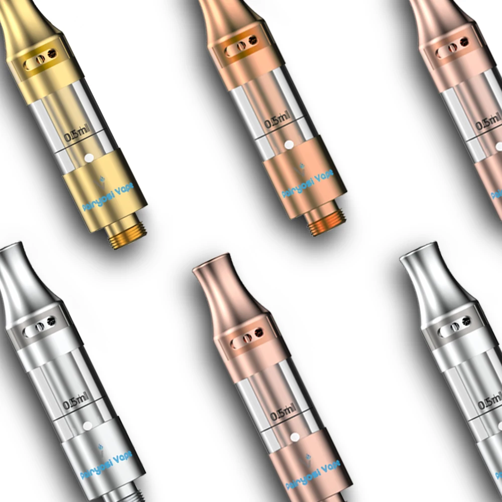 
PAIRYOSI Best Selling Ceramic Coil Vape Pen Cartridge 0.5/1.0ml CBD Atomizer Adjustable Air Flow Glass Cartridges 