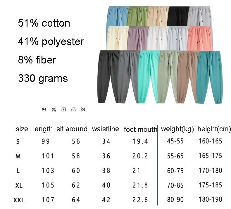 High quality 330gsm cotton unisex hoodie set custom heavyweight multiple colour oversized sweatpants and hoodie set