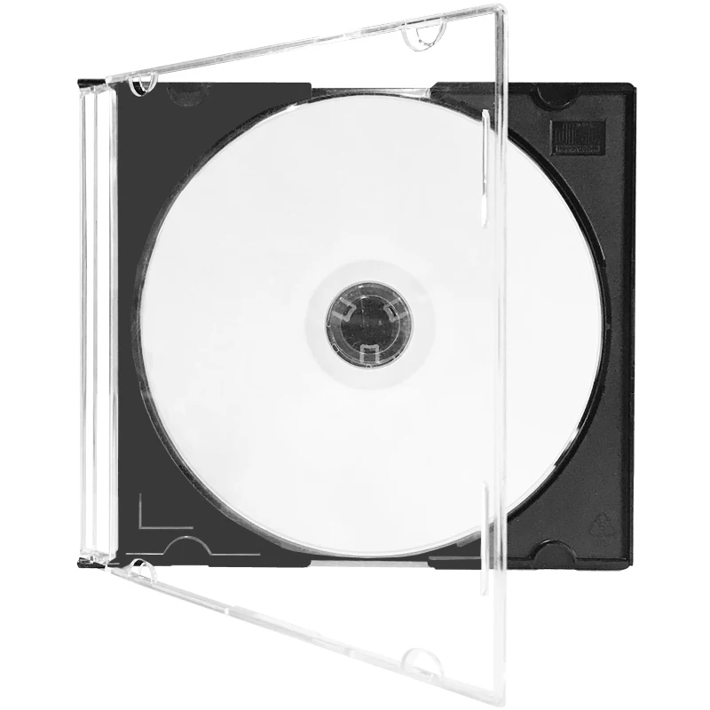 Wholesale cd jewel case top rated 5.2mm slim cd dvd case 25pcs pack