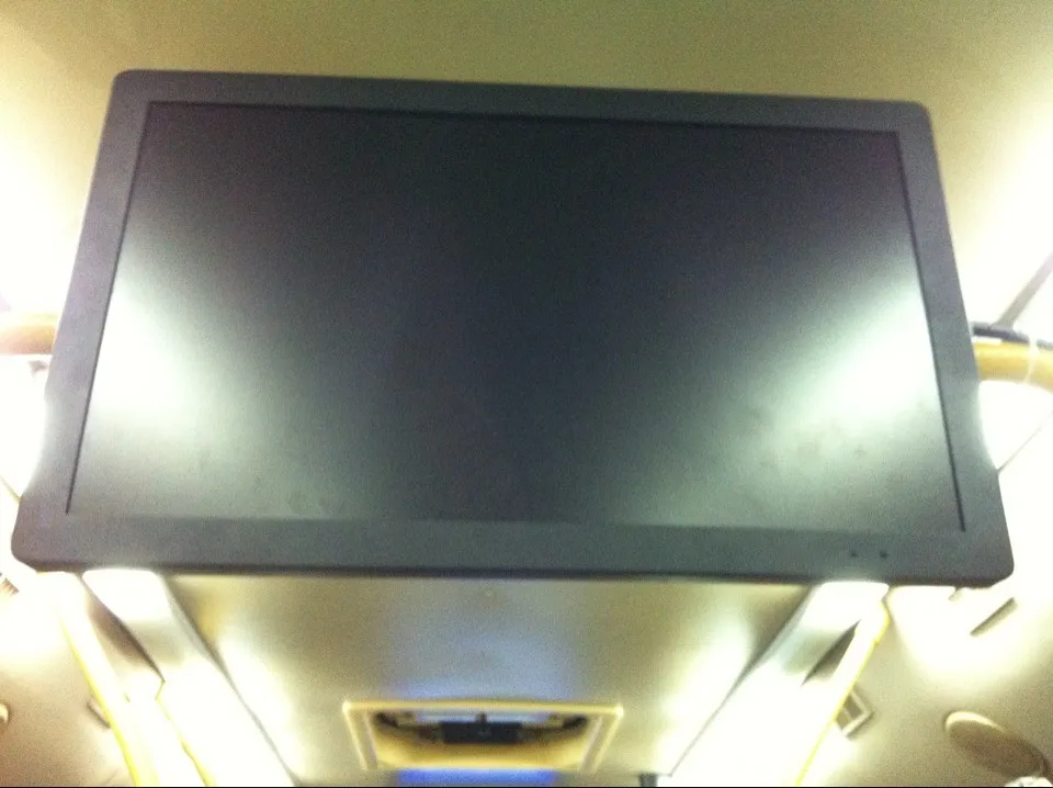 21.5 inch vehicle bus LCD monitor advertising video display with mounting bracket 12V-24V Rugged metal casing for taxi coach