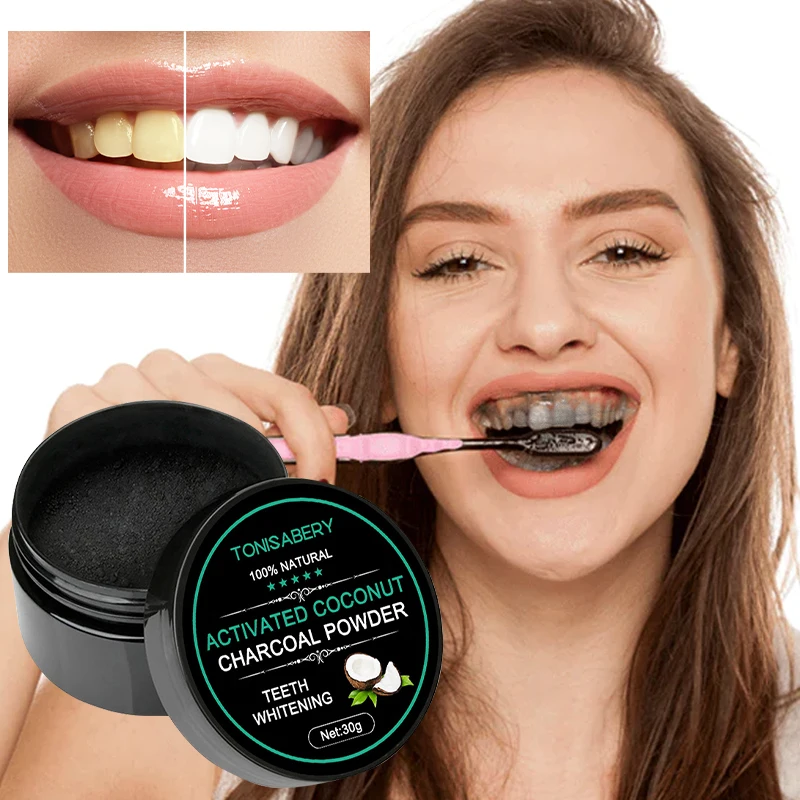 Activated Charcoal Teeth Whitening Powder Bamboo Whitening Tooth Teeth Powder Organic