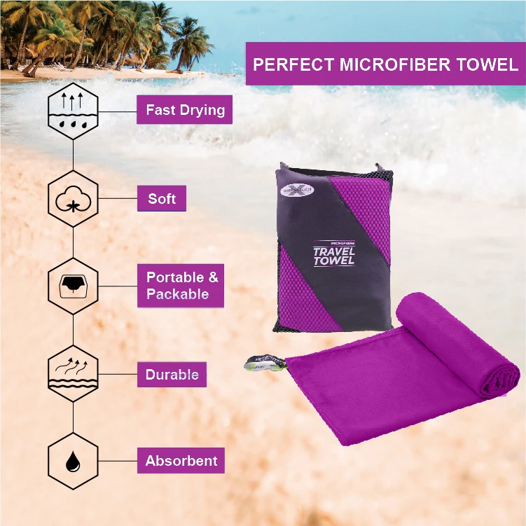 Оптовая продажа, быстросохнущее спортивное полотенце из микрофибры