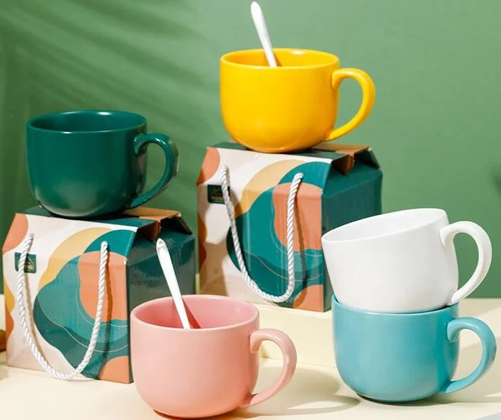 Ежедневно используемая Высококачественная рекламная подарочная посуда керамическая чашка Подарочная кофейная кружка с красочной сплошной