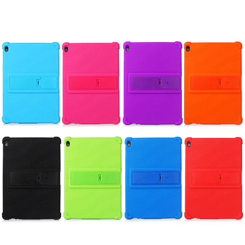 For lenovo TAB M10 X605 X505 Anti-Fal stand Shell M10 Bracket Shockproof Soft Cover P10 X705 Children Kids Silicone X505 Case
