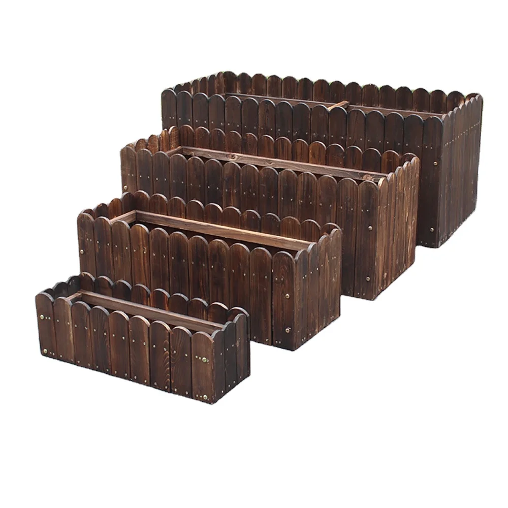 wooden plant containers with wooden material succulent planter plant pots garden natural garden decor wood planter pot