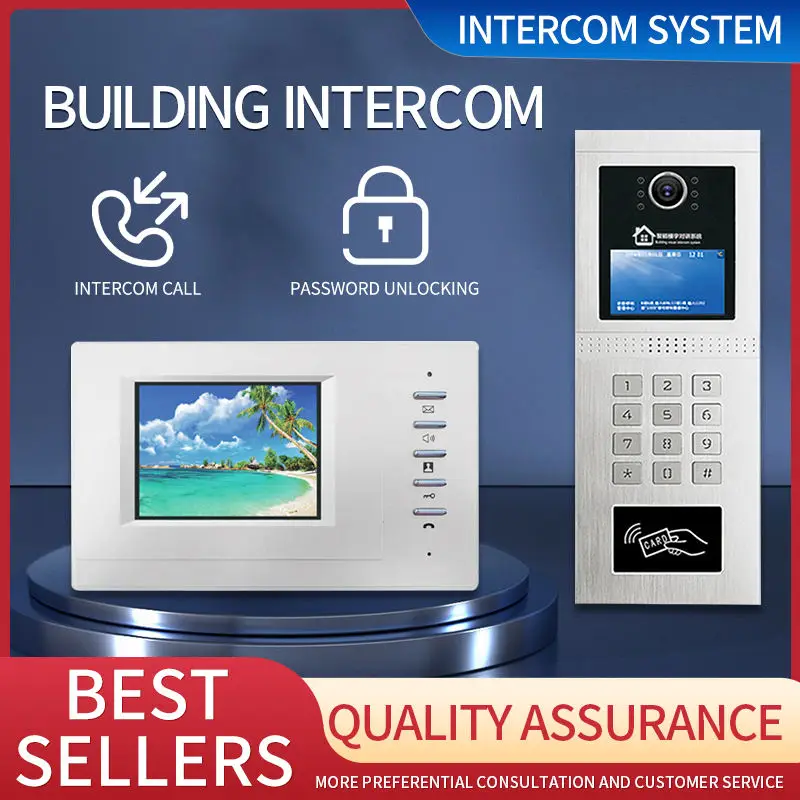 High quality Multi Apartment video door phone building video intercom system for apartments Network SIP video cloud interphone