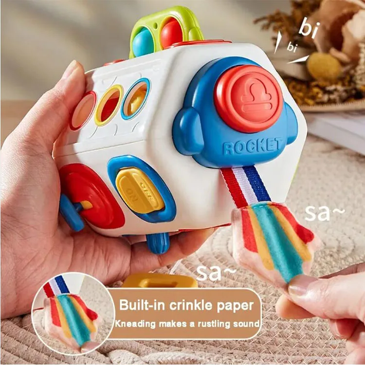 Busy Cube for Toddlers 1-3,  Sensory Activities Busy Board - Baby Gifts for 6 to 18 Months 1 2 One Year Old Infant Boys Girls