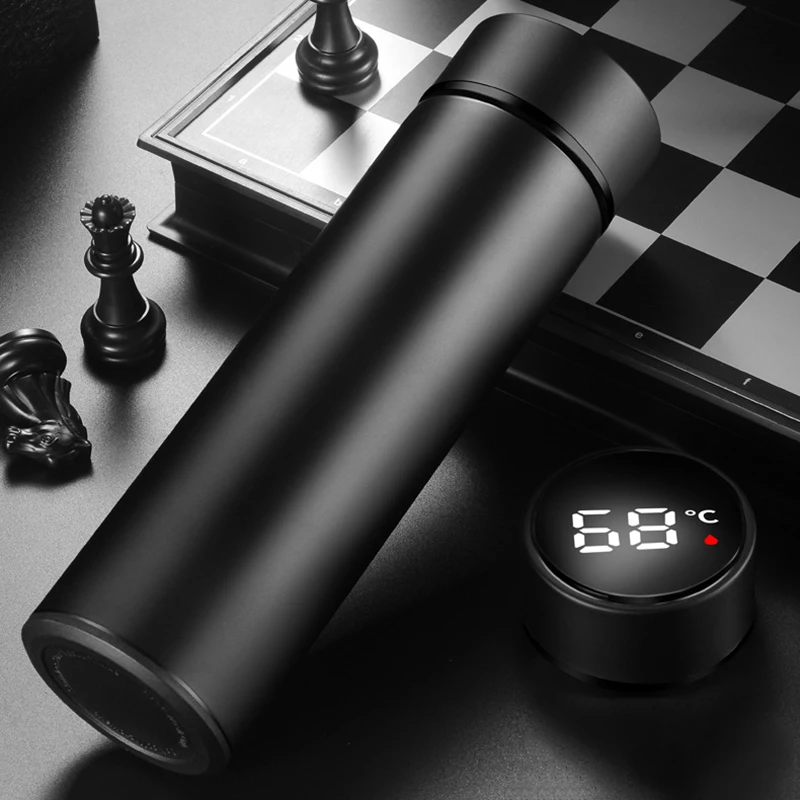 New creative custom LOGO thermos mug with smart temperature display stainless steel water cup