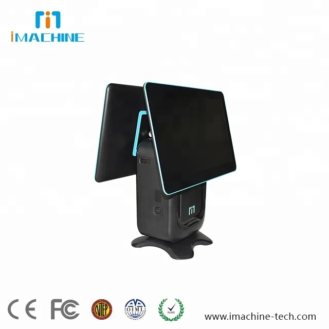All-in-One Smart Desktop POS Machine for Checkout Touch Windows with Printer for Cashier Use 15.6 Inch Touch Screen POS System