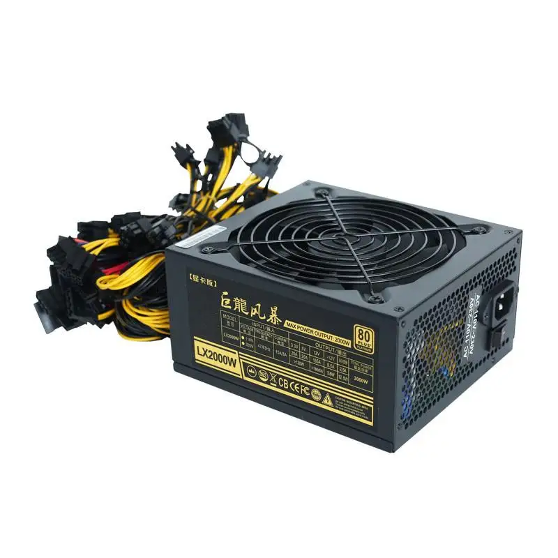 Joege julongfengbao электропитания PSU 4U 2U 2500W 2000w 1800w блок питания для 3060 3070 3080 1660s