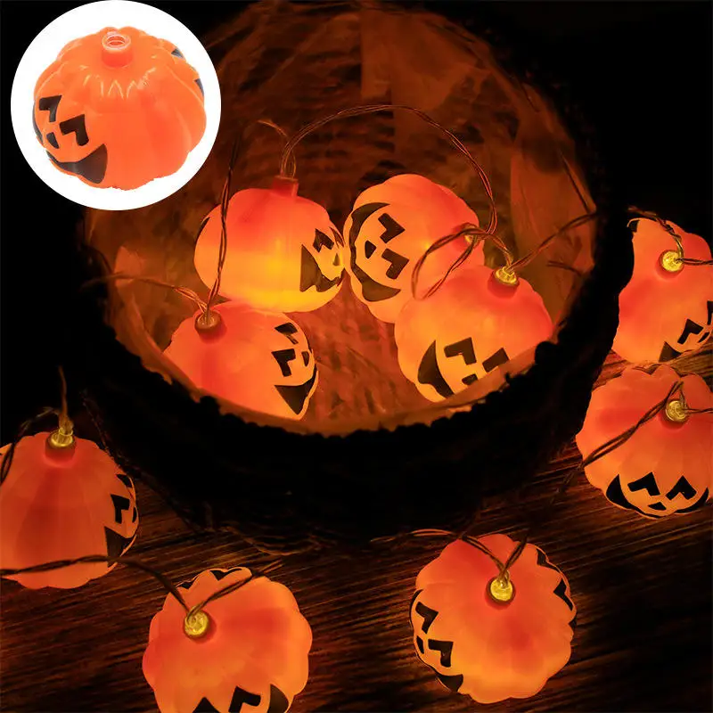 1.5M 3M warm white pumpkin light string LED Halloween lights Battery powered festive decorative lights
