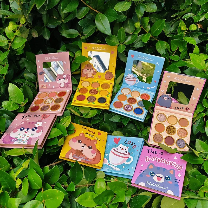 Wholesale 9 color women matte eye shadow primer proveedores de cosmticos palette fard paupires high pigmented metallic eyeshadow