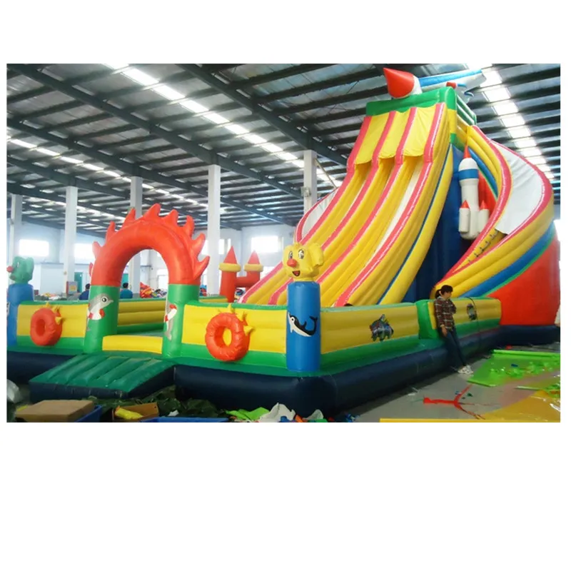 Crazy Inflatable Toboganes , Inflatable Dry Slide, Inflatable Slides With Bouncer