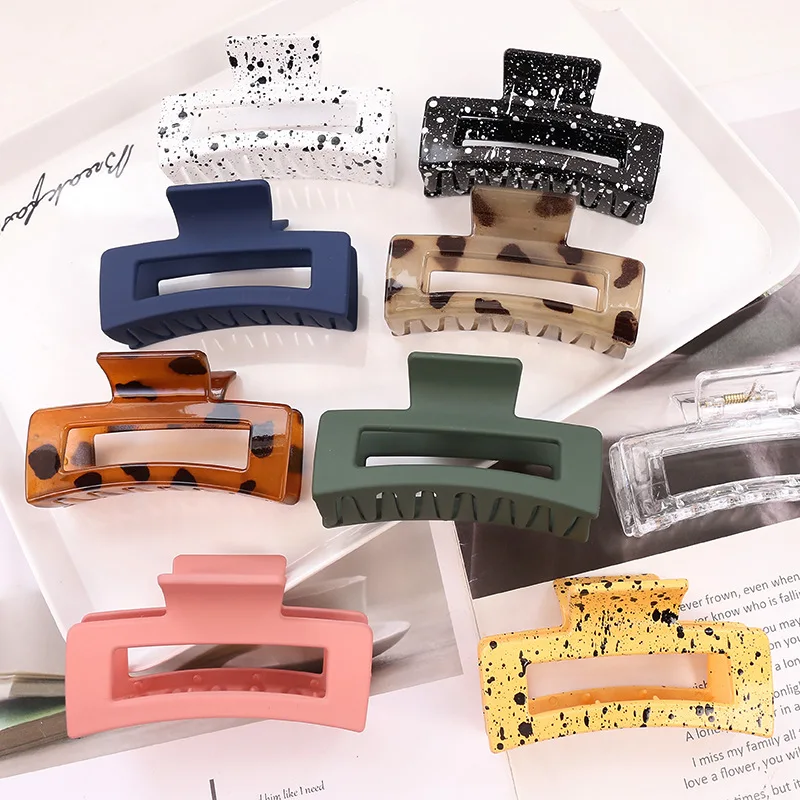 Fashion Acrylic Plastic Hair Claw Large Size Hair Crab Claw Clip for Women Hair Accessories for Girls Claw Clip