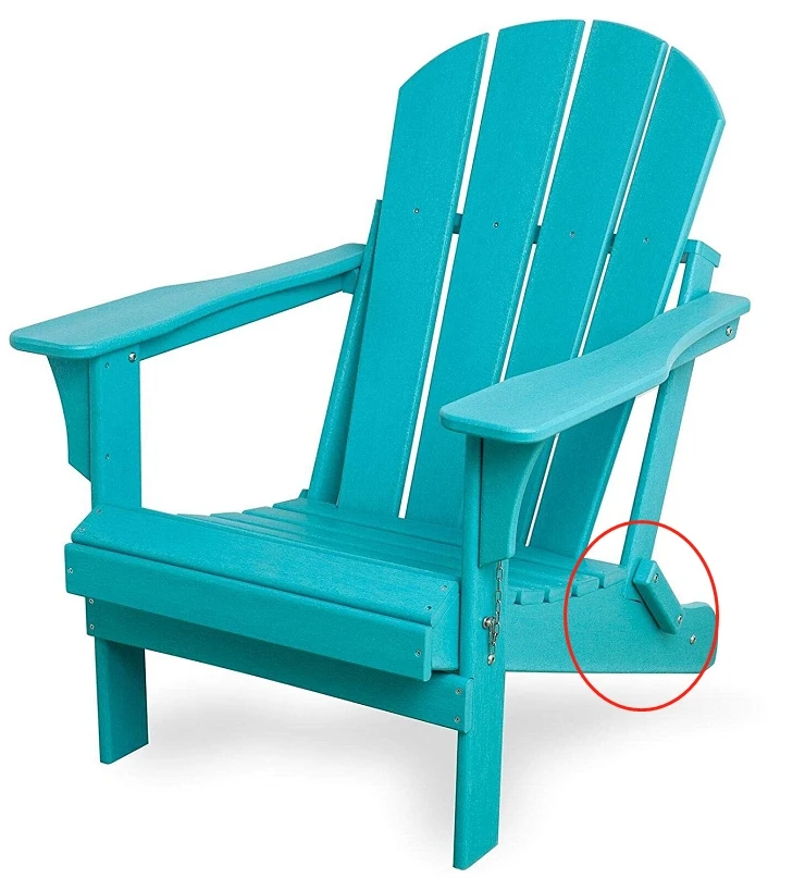 
 BLUE FOLDING  PLASTIC ADIRONDACK CHAIR  