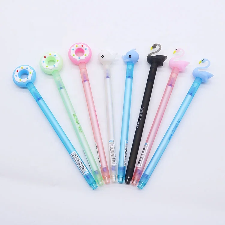 High quality selling small MOQ custom cute doll custom logo erasable gel pen