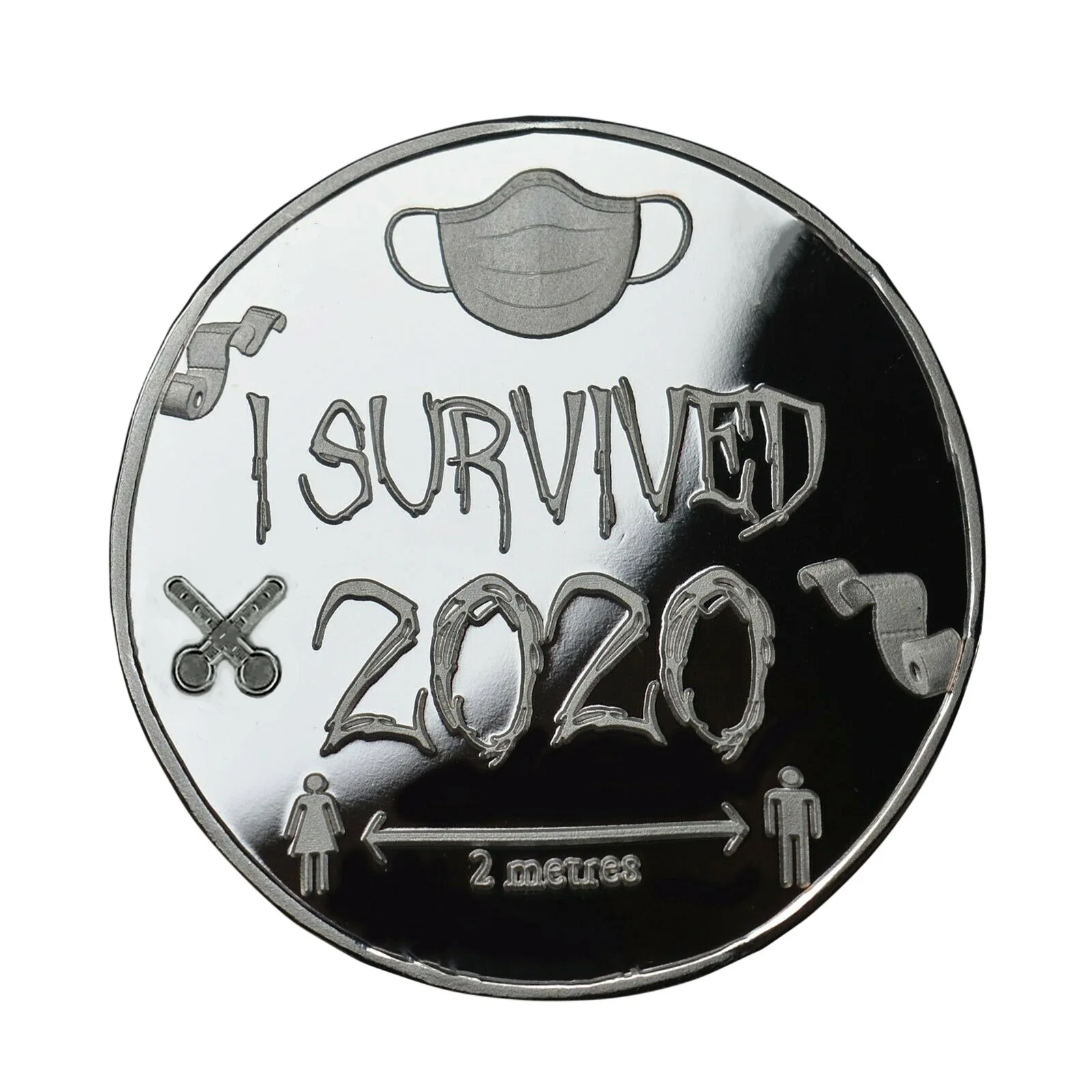 
Epidemic commemorative coins souvenir color-printed metal crafts collection gifts BG1014 