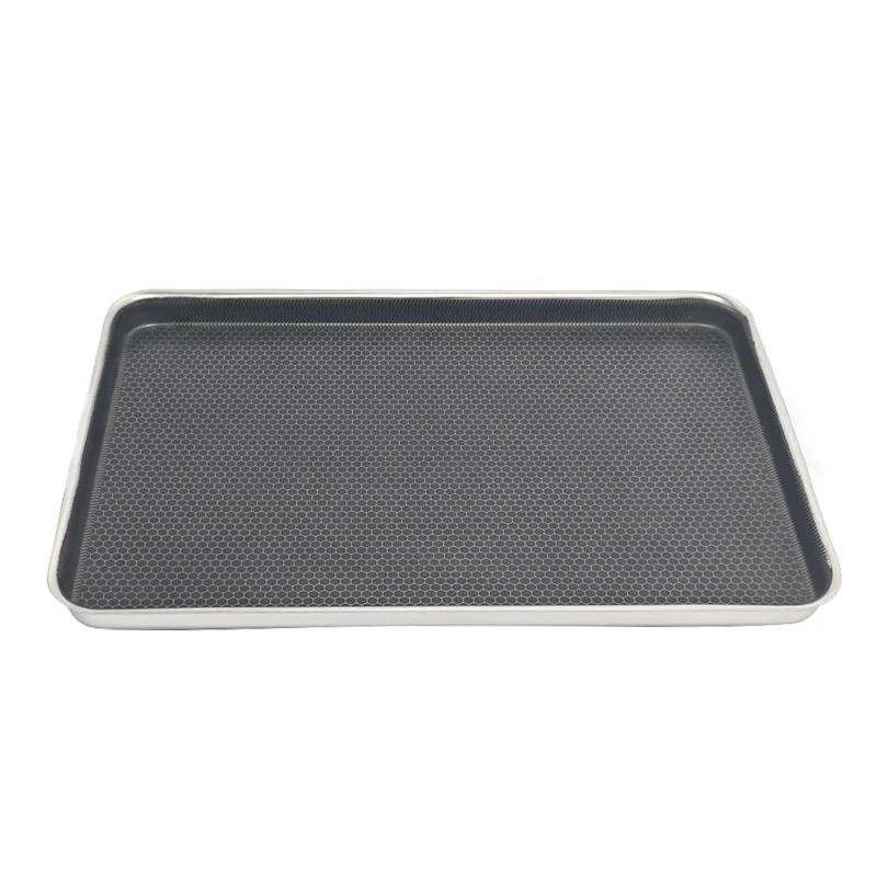 Higher quality 3Ply non-stick honeycomb rectangular grill pan griddle pan bakeware