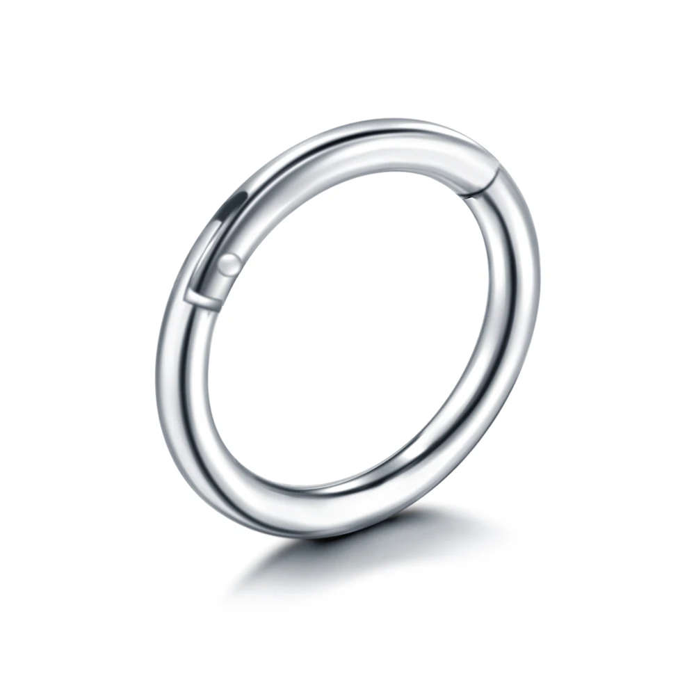 Custom Gold Smooth Nose Ring Ear Body Piercing for Women Medical Surgical 316L Segment Hoop Ring Fashion Pierced Jewelry