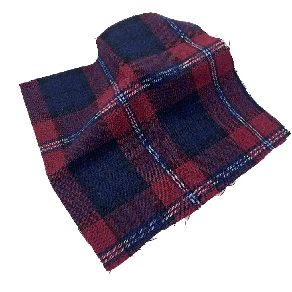 Wholesale 100% Polyester Tartan Red Blue Plaid Woven Fabrics For School Uniform ZZH24014