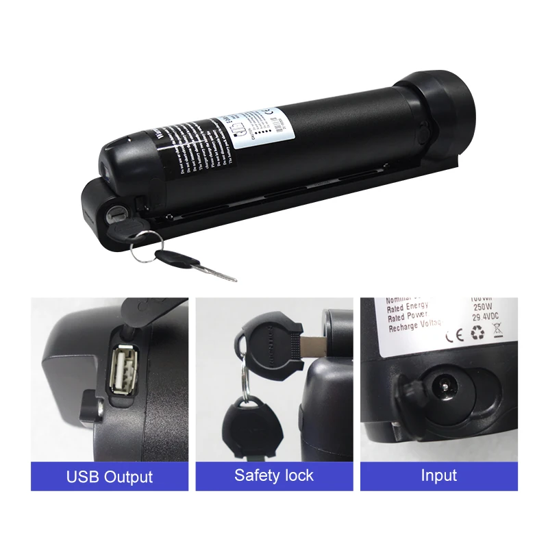 Replacement Rechargeable Lithium ion 250W 500W Electrical li-ion 48 36 Volt 24V 36V Electric Bicycle Bike Ebike Battery