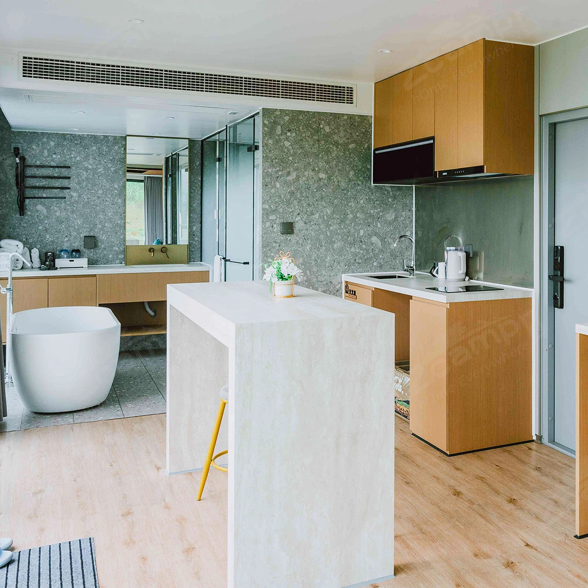 A7 Prefabricated Extendable Flat Pack Mobile Commercial Tiny Luxury 20f   Eco Carbon Fibre 2 Bedroom Vessel Capsule House