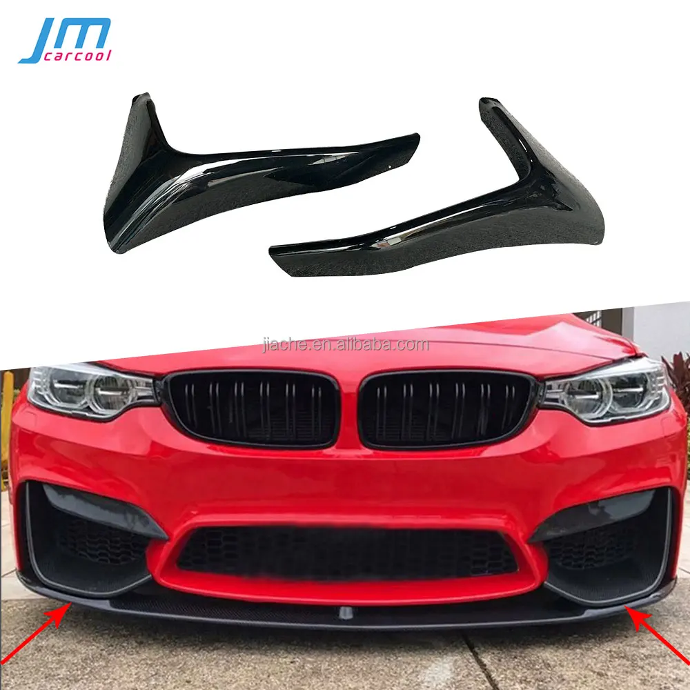 ABS Gloss Black Front Lip Splitters Aprons For BMW F80 M3 F82 F83 M4 2014-2019 Front Bumper Lip Flaps