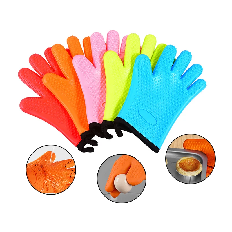 148g Custom Heat Resistant Microwave cotton protective Mitts Insulation Silicone Oven Gloves