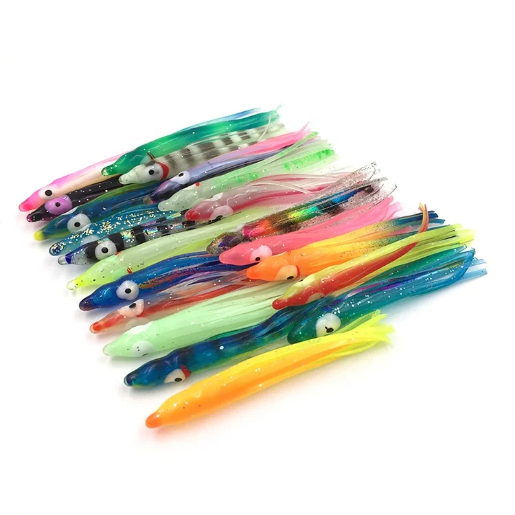 2.5inch Soft Plastic Octopus Skirt Saltwater Tuna Fishing Lure Octopus Bait fishing tackle