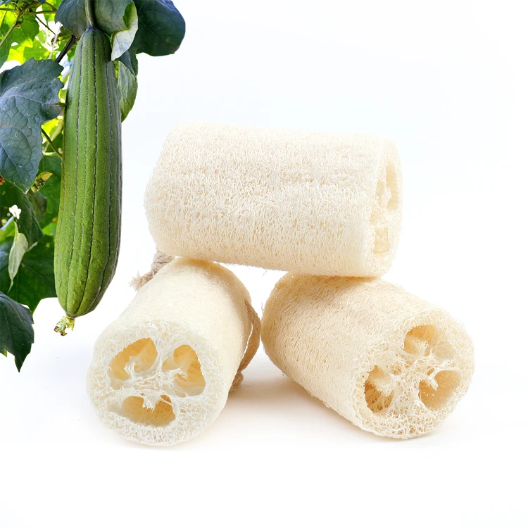 Wholesale Bulk Loofah Sponge Natural Raw Material Cellulose Exfoliating Body Luffa Scrubber Sponge Bathing Shower Loofah