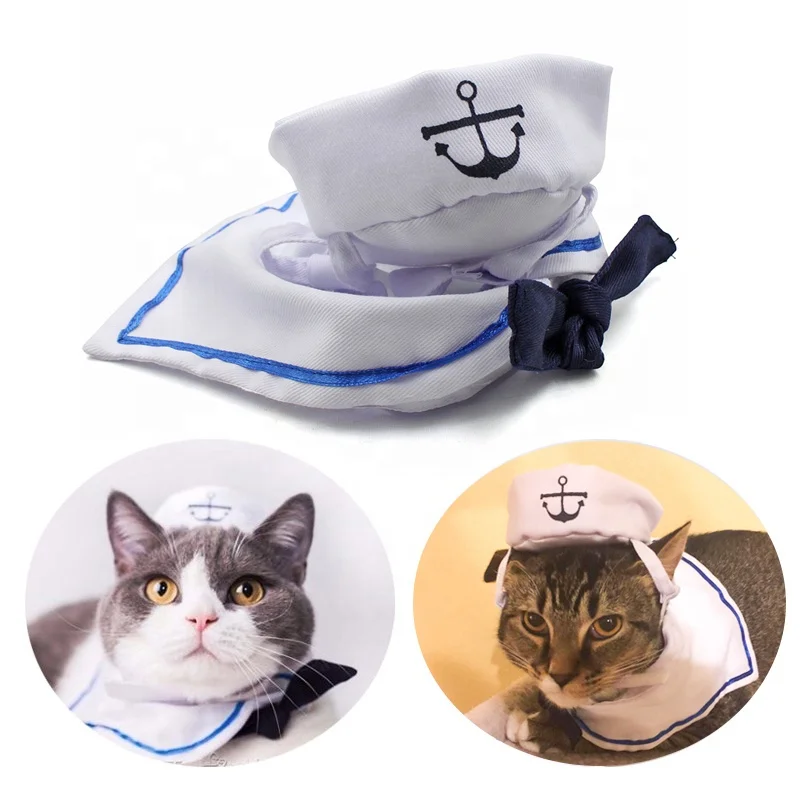 Pet Accessories Hat Halloween Dog Costumes Good Quality Cat Dog Navy Hat Sailor Costume