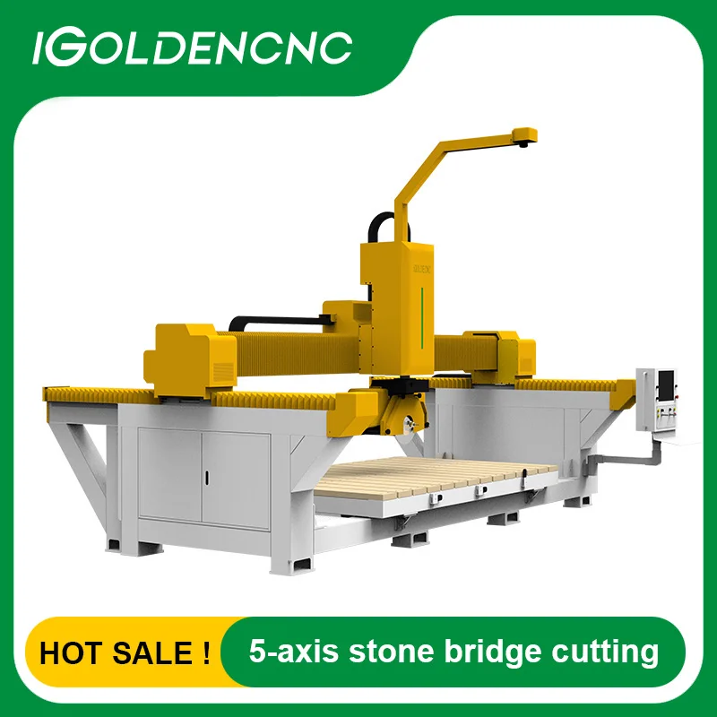 Five-Axis CNC Bridge Saw Stone Cutting Machine with Time-saving Photo Typesetting Camera