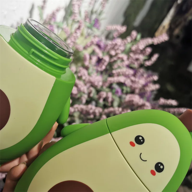 Factory BPA Free Plastic Water Bottle Portable LeakProof Avocado Shape Cute  Lovely Drinking Cup Kids Water Bottle