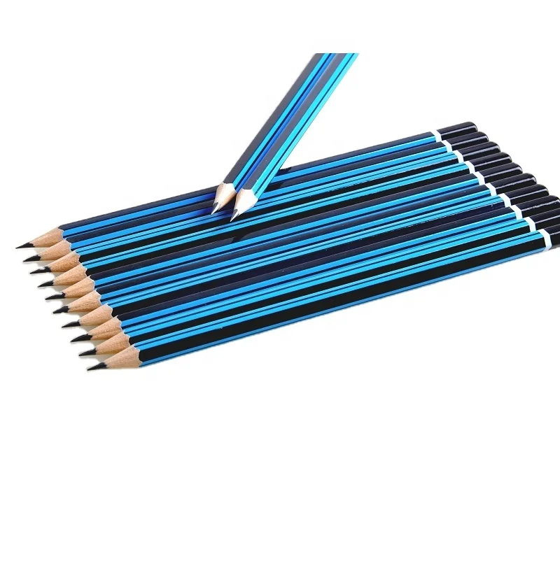 
Оптовая продажа, индивидуальный логотип, 7 дюймов, липа, шестигранная hb, карандаш, куполообразный конец, точенная полоса 