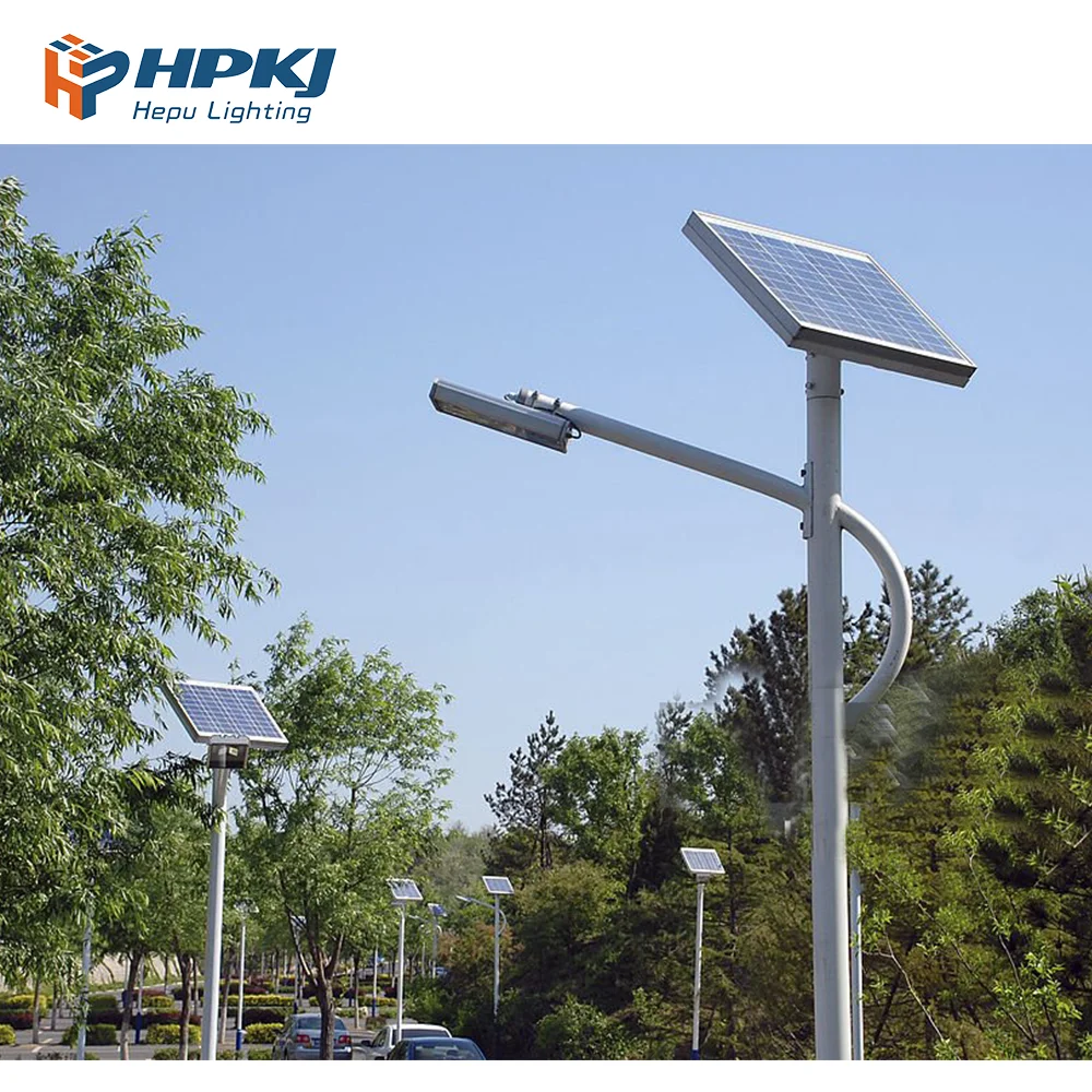Hepu 150W & 300W Solar LED Street Lights Automatic Smart in One Illumination for Outdoor IP65 Rated for Road Use
