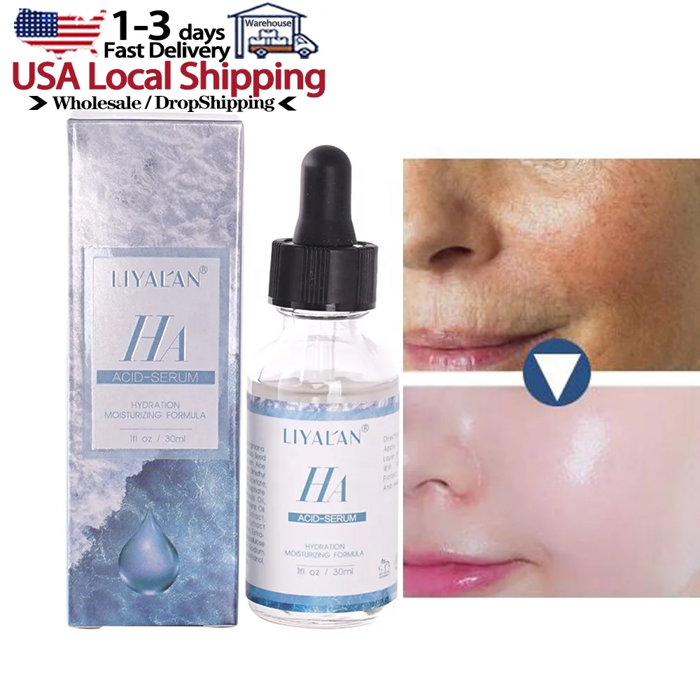 Private Label Organic Natural Hydrating HA Facial Skin care Anti-Aging Moisturizing Hyaluronic Acid Face Serum