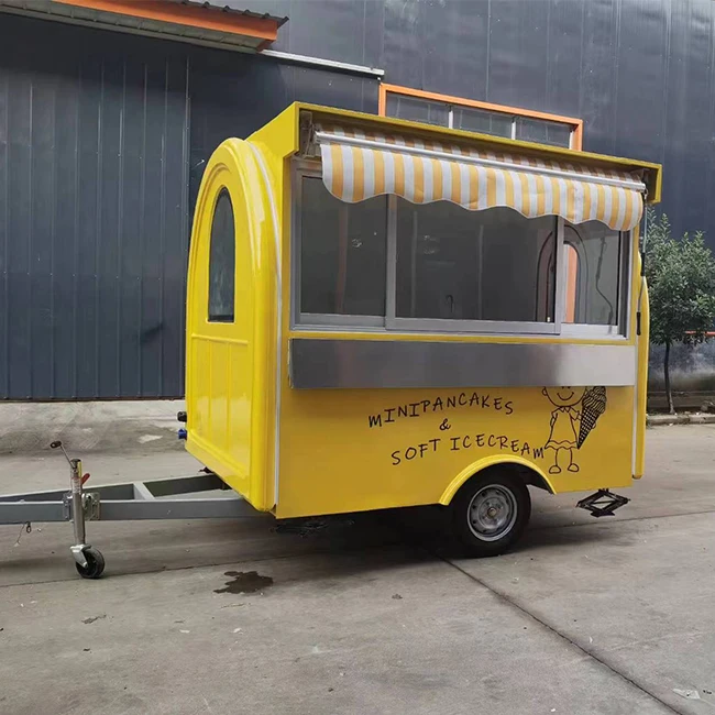 Fast Food Trailer Food Van Food Vending Machine Du Riz Jaune Etats Unis