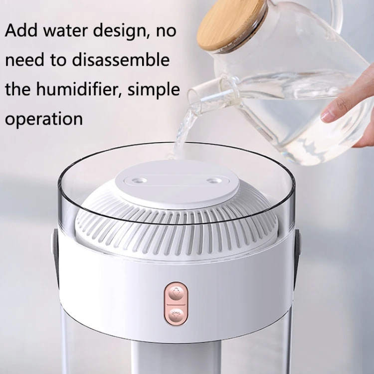 Home Appliances 2.6L Home Desktop Simple Design Bucket Double Nozzle Spray Personal Space Air Humidifier