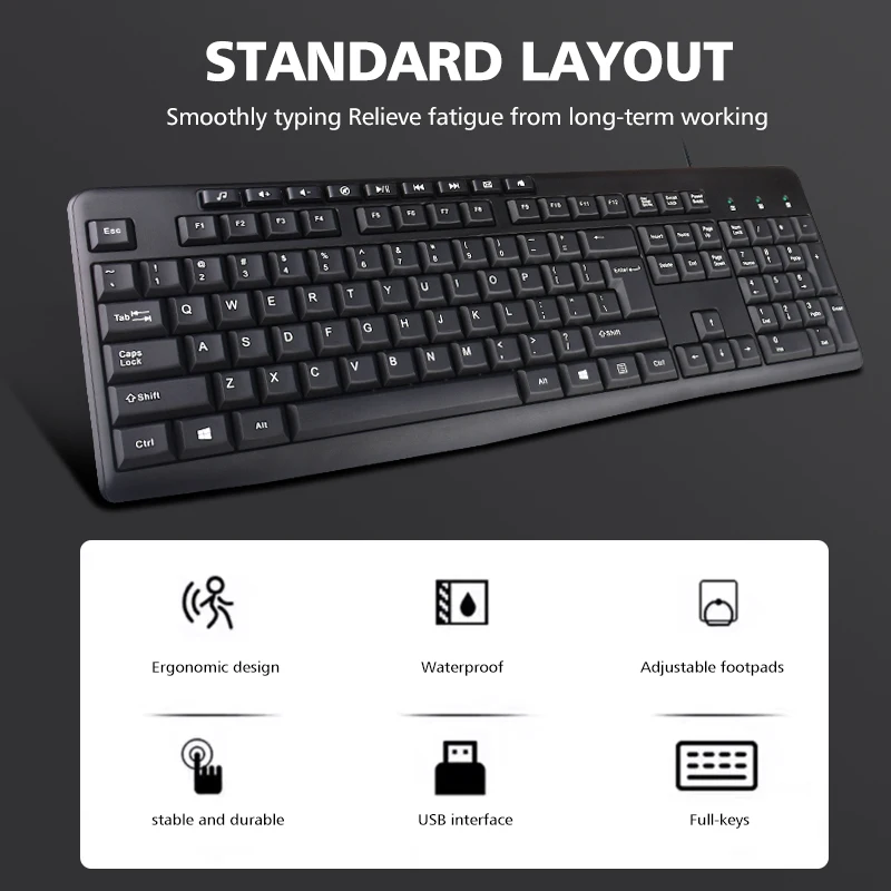 Shenzhen Black Teclado The Best Keyboard Qwerty Azerty Pc Usb Wired Key Board Keyboard For Computer