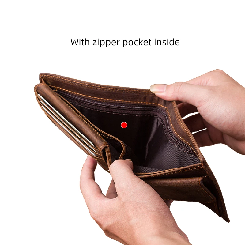 Crazy Deal portefeuille wallet men men wallets leather genuine crazy horse leather wallet