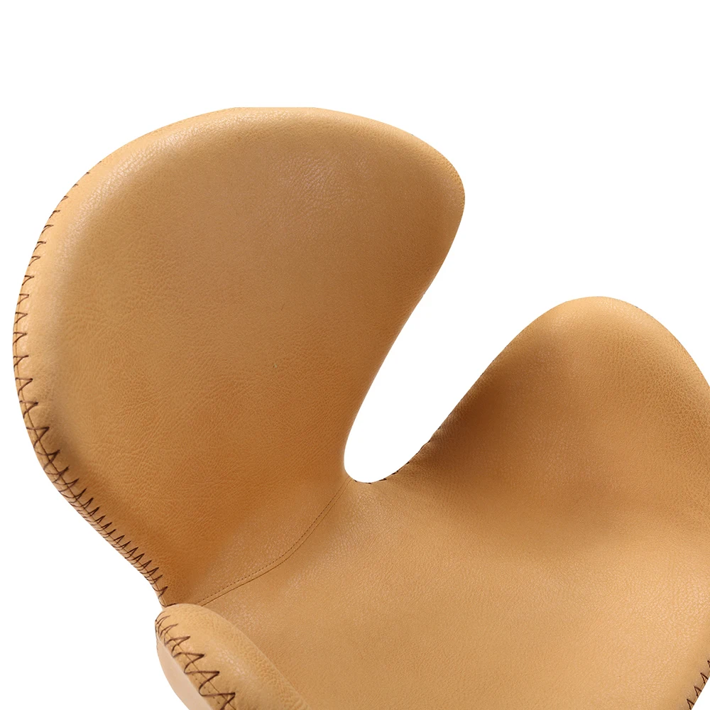 Nordic Europe Leather Living Room Chair New Design Revolving Upholstered Lounge Chairs Leisure Chair