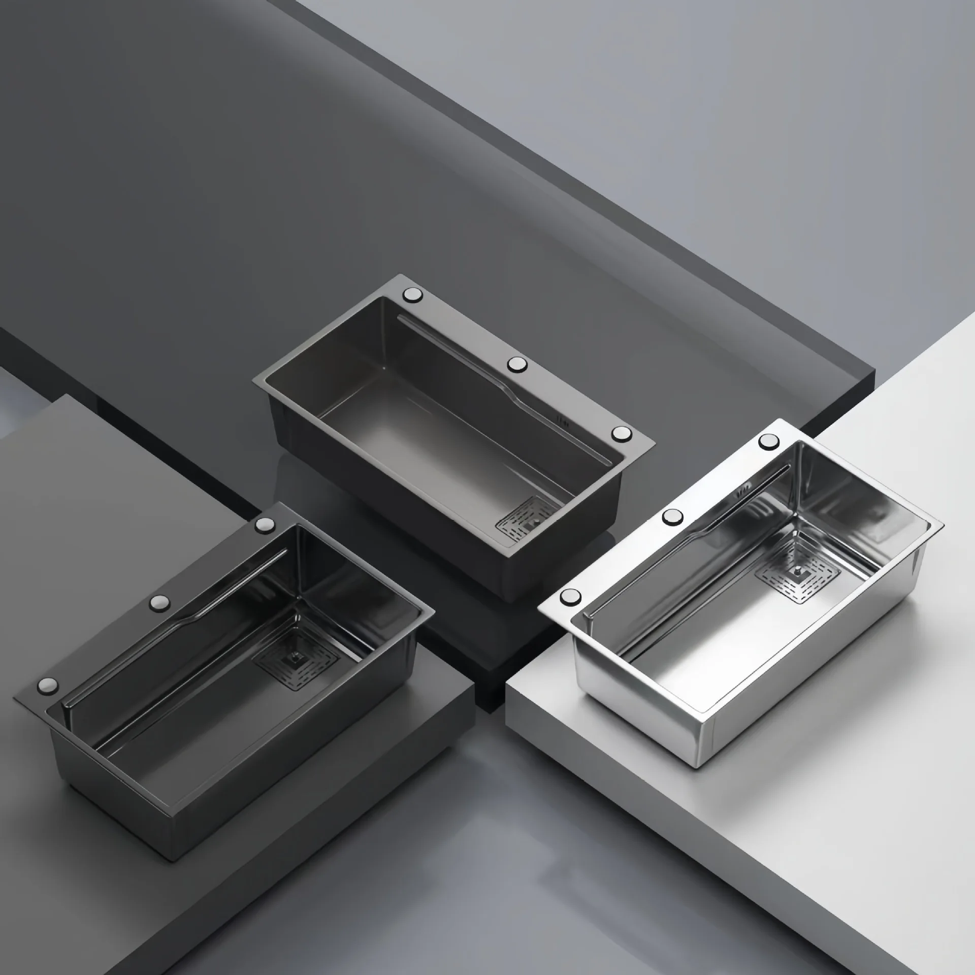 Nano black kitchen sink large single tank antibacterial thickened 304 stainless steel single tank sink