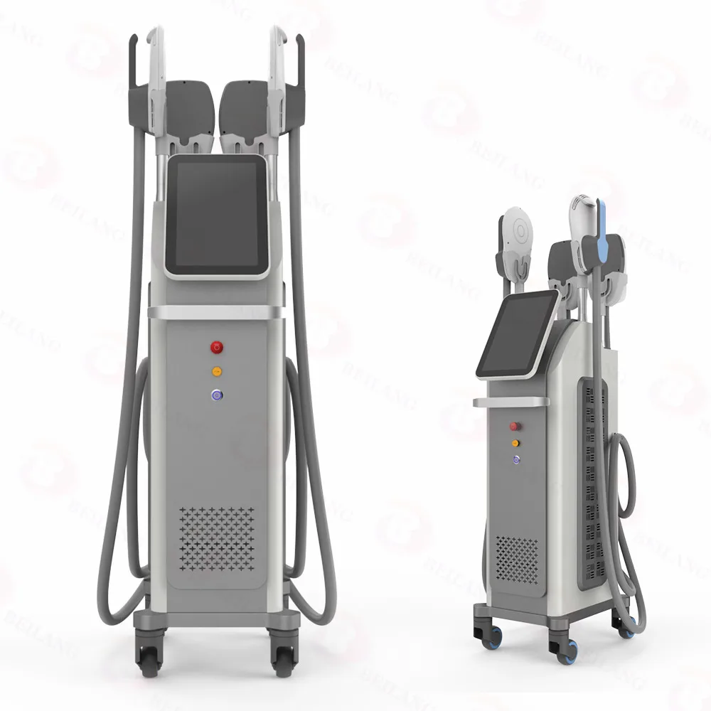 4 Handles Strong Ems sculpt Powerful Ems Machine Tesla Muscle Building Body Shaping Ems Sculpting Machine