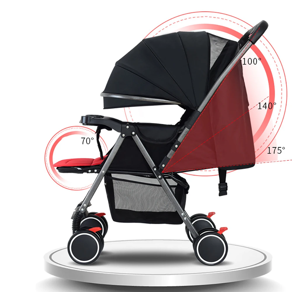 2021 New Design Cheap Stroller Luxury Baby Stroller With Aluminium Frame Foldable Portable Baby Footmuff With 4 wheels