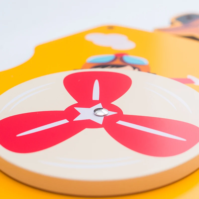 Wholesale Cartoon Career Pilot Wall Mounted Toys Wooden Educational Toys for Toddlers
