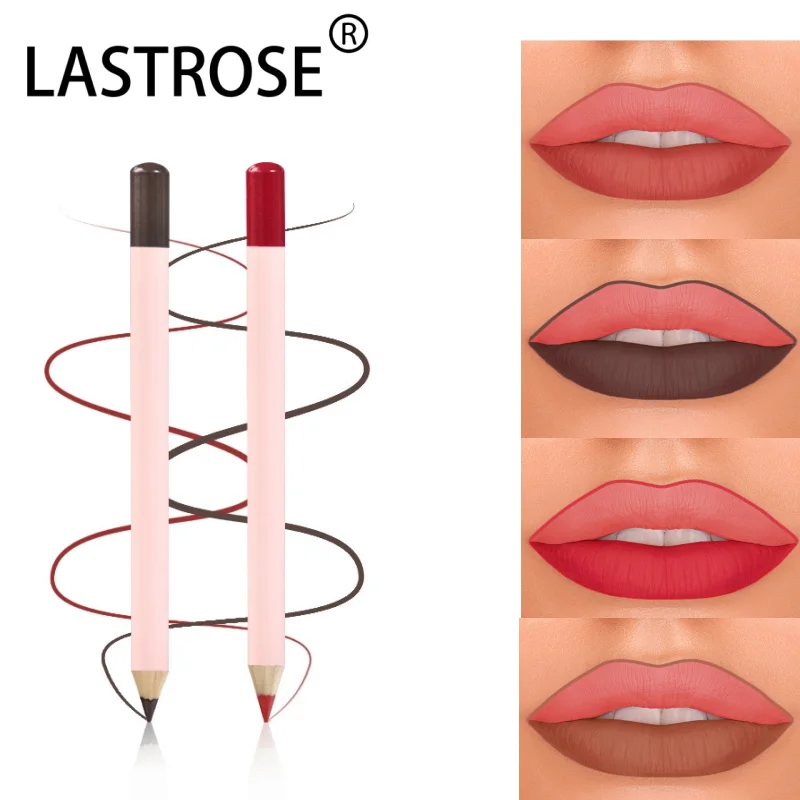 Wholesale Private Label Lipliner Cosmetic 24 Colors Waterproof Long-lasting Vegan Matte Pink Cream Lip Liner Pencil